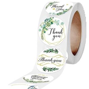 500 1.5” Thank You Stickers